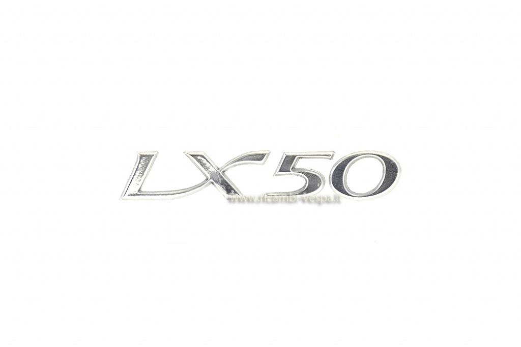 Letrero LX 50 cromado para baul derecho 