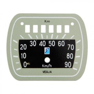 Esfera de cuentakilómetros Veglia Borletti escala 100 km para Vespa 125 V30T&gt; 33T / 150 VL1T&gt; 2T / ADAPTABLE: 125 VM1T&gt; 2T / VN1T&gt; 2T 