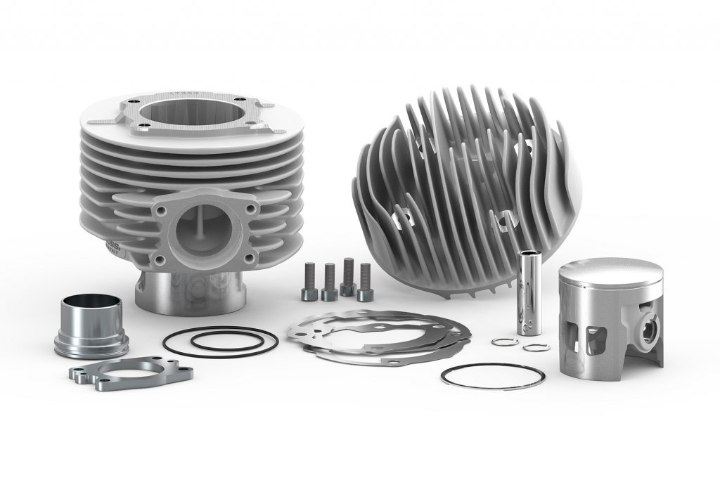 Kit cilindro completo Malossi MHR CVF2 traversinato en aluminio 60 tiempos para Vespa 125/150 Sprint V-GTR-TS-PX 
