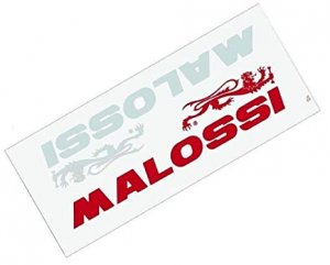Adhesivo Malossi Rojo y Blanco 225x55mm 