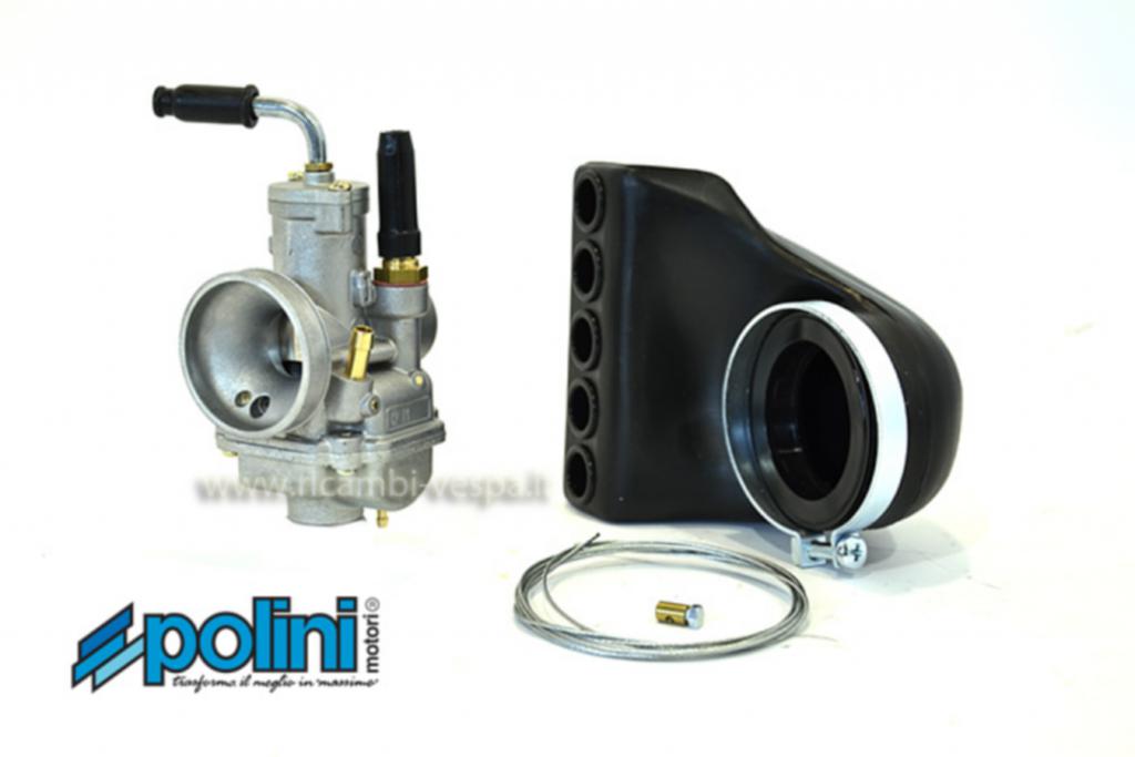 Carburador Polini CP Ø 19 con filtro y transmisión aire 