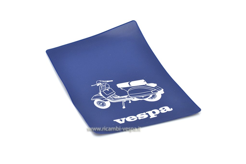 Portadocumentos azul con serigrafía para Vespa 125/150/200 PX-PE-Disco de freno-Millenium 