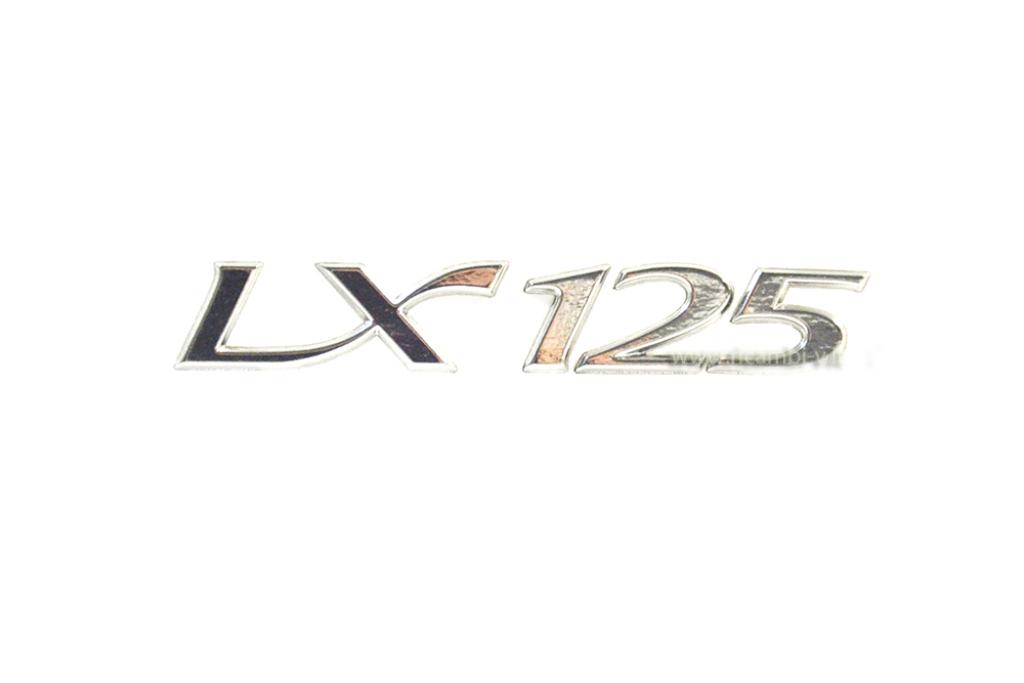 Letrero "LX125" cromado 