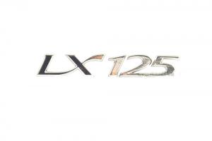 Letrero "LX125" cromado 