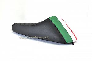 Sillín completo modelo SPORT de color Negro con bandera ITALIANA 