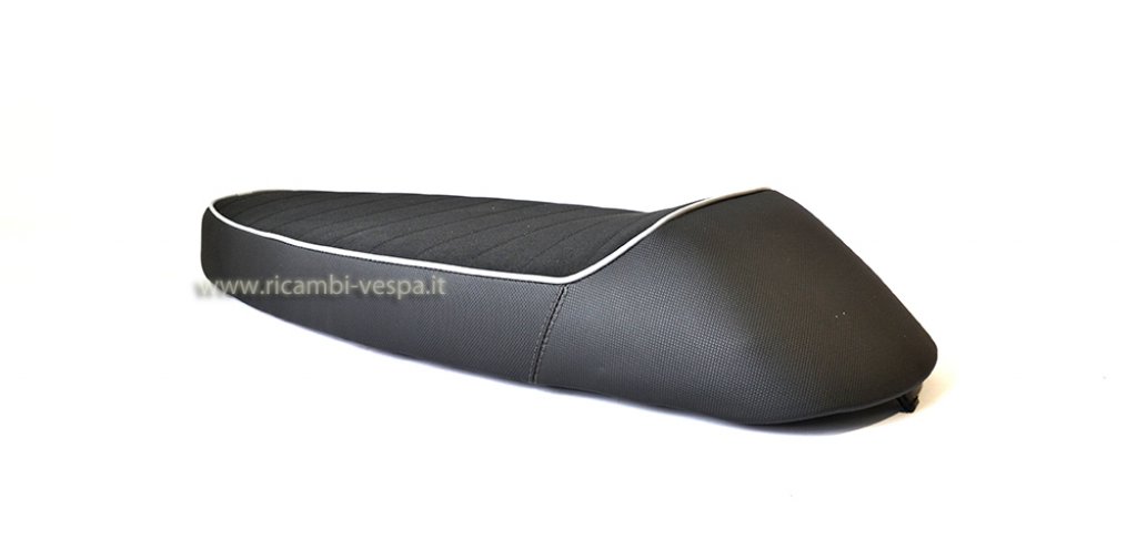 Asiento deportivo completo color negro para Vespa 80/125/150/200 VNB-VBB-VBA-Super-Sprint-GT-GTR-GL-PX 