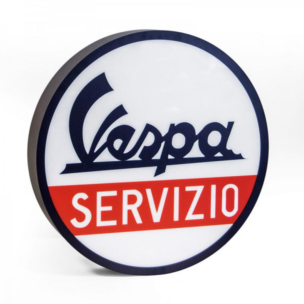 Cartel luminoso servicio Vespa 