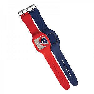 Reloj de pulsera de color rojo/azul 
