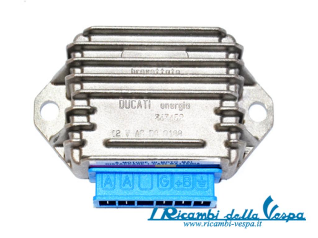 Regulador de tensión DUCATI 12V/16A - c.a./c.c. (placa de bornes azul) 