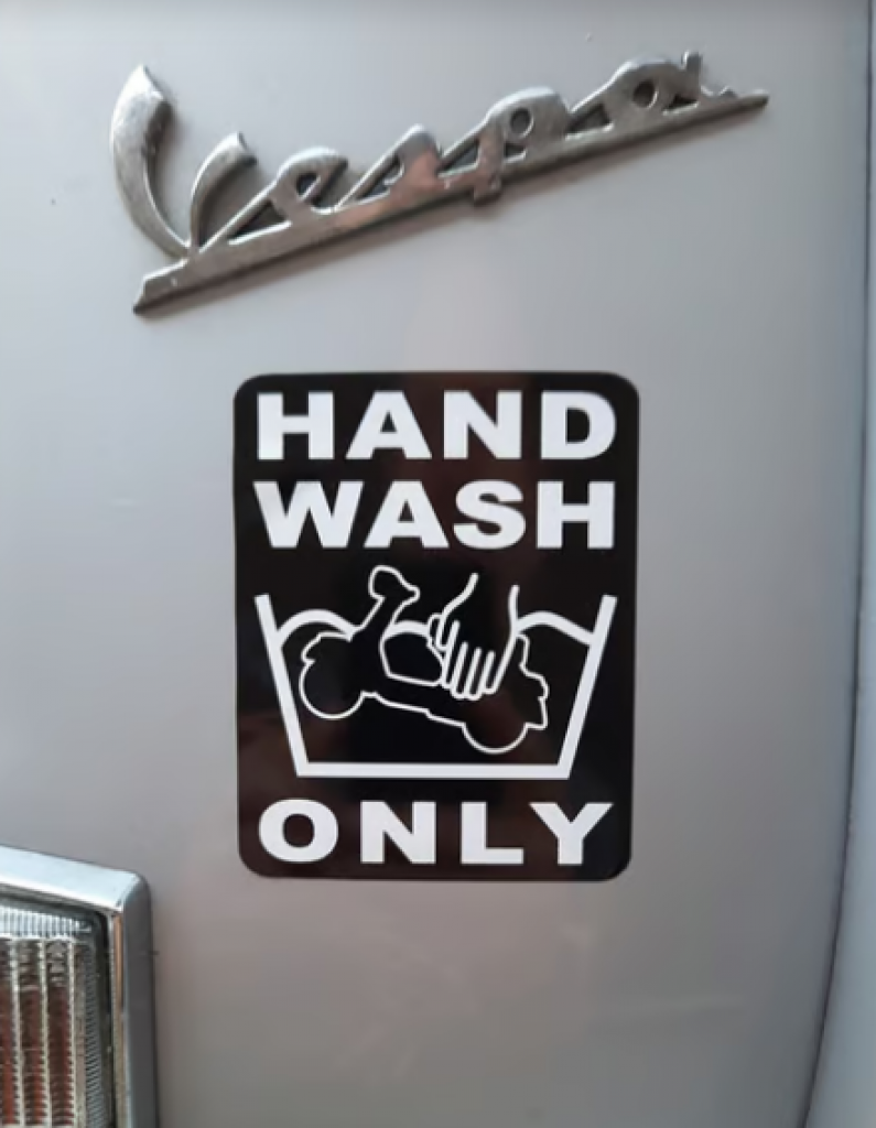 Adesivo "Lavare solo a mano" 