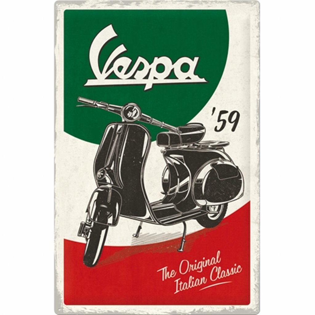 Locandina in latta Vespa - The Italian Classic 