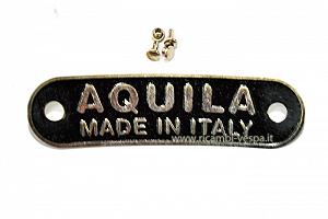 Letrero &quot;Aquila Made in Italy&quot; para cubresillín 