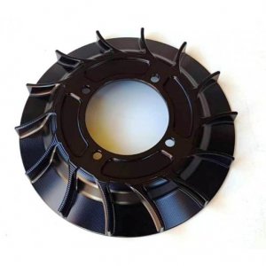 Ventilador para volante magnético CNC / RACING VMC en aluminio anodizado negro 