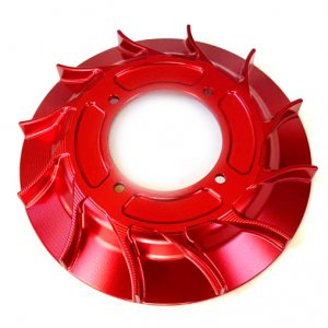 Ventilador para volante magnético CNC / RACING VMC en aluminio anodizado rojo 