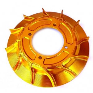 Ventilador para volante magnético CNC &#x2F; RACING VMC en aluminio anodizado dorado 
